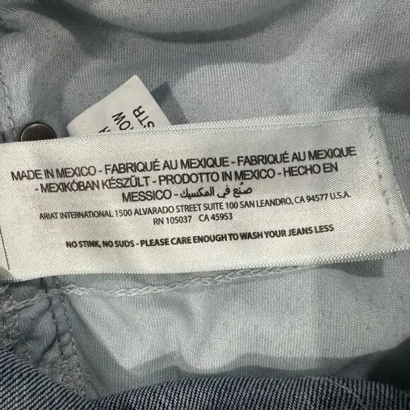 Ariat R.E.A.L. Gianna Straight Mid Rise Arrow Jeans Stryker Wash Style 10034655 - Picture 6 of 10